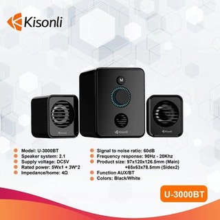 Loa vi tính kiêm bluetooth 2.1 Kisonli U-3000BT hỗ trợ cả có dây và không dây (màu random)