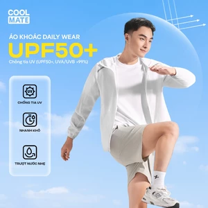 Áo khoác gió nam nữ unisex daily wear siêu nhẹ, trượt nước và chống tia UV Coolmate