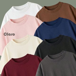 Áo Thun Nam Nữ Oversize 100% Cotton Cao Cấp CLARO - NEVER GIVE UP