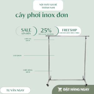 CÂY PHƠI INOX ĐƠN PHƠI QUẦN ÁO