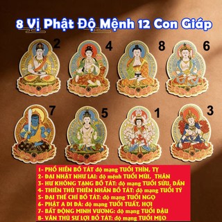 Miếng Dán Phật Bản Mệnh Cao Cấp 12 Con Giáp Chất Liệu Sang Trọng Thiết Kế Tinh Xảo