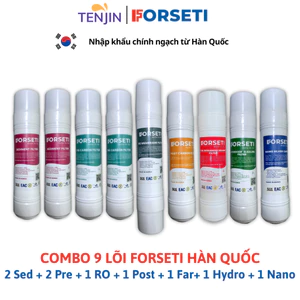 Combo 9 Lõi Lọc Forseti Gồm 2 Sed 2 Pre + 1 Màng RO + 1 Post 1 Infrared 1 Hydrogen 1 Nano Model WPK-910, WPK-915...