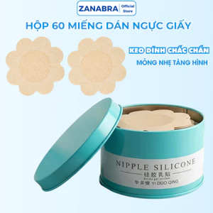 Miếng Dán Ngực Giấy Hình Hoa, Hộp 60 Miếng Dán Ti Dính Chắc Không Lộ Viền ZANABRA D307