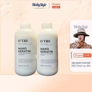 A708_ Combo (01 Cặp) E18 Dầu Gội Xả O’TRE Nano Keratin chai 500ml/ chai + (01 Tuýp) C08 KCN Lumiderm SPF 50 PA++++ tuýp
