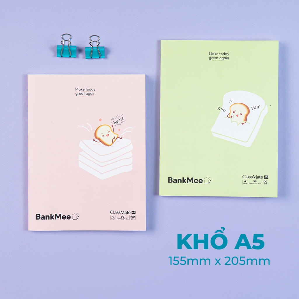 Tập Học Sinh Miền Nam 100GSM Không Thấm Mực Classmate Vở 4 Ô Ly A5 96 Trang Vở 4 Ô Li 2x2mm Vở Học Sinh Cấp 1 NA5-09-015