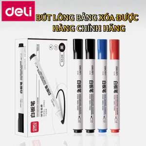 Bút Lông Bảng Trắng Deli Xóa Dễ – Mực Mau Khô, Dễ Lau Sạch, Dùng Cho Học Sinh & Văn Phòng