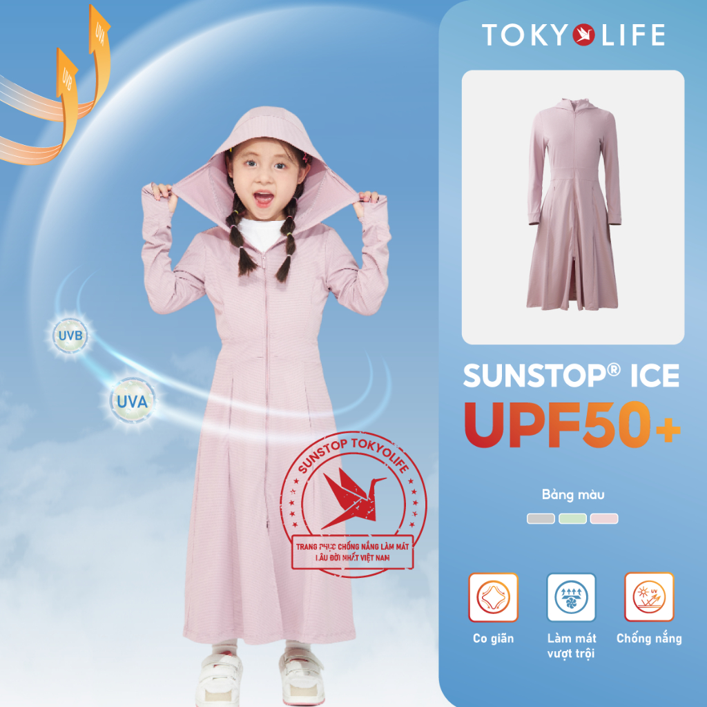 Áo chống nắng trẻ em SunStop Air dáng dài TOKYOLIFE 40004029