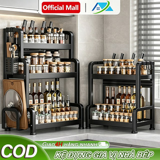 Kệ đựng gia vị đa chức năng nhiều tầng giá để đồ trong bếp, thiết kế tiết kiệm không gian