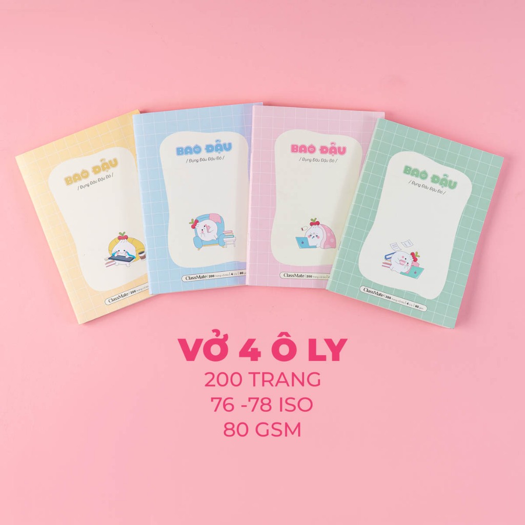 Tập Học Sinh Miền Nam 200 Trang Classmate Vở 4 ÔLy 80gsm A5 Vở 4 ÔLi 2x2mm Vở Học Sinh Cấp 1 Tập Viết Ghi Bài NA5-20-017