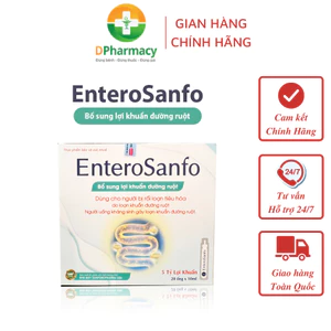 Men Vi Sinh EnteroSanfo,Hỗ Trợ Bổ Sung 5 Tỷ Lợi Khuẩn, Cho Người Bị Rối Loạn Tiêu Hoá Do Loạn Khuẩn