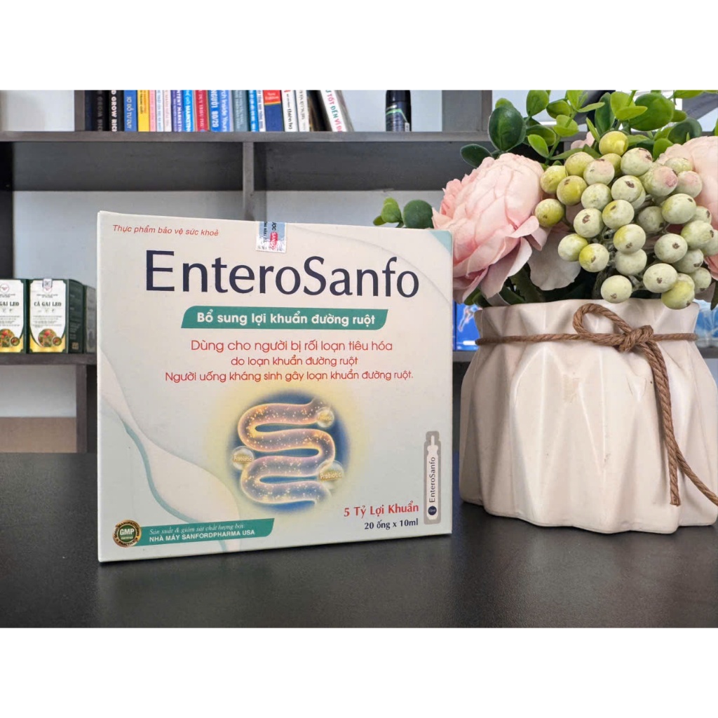 Men Vi Sinh EnteroSanfo,Hỗ Trợ Bổ Sung 5 Tỷ Lợi Khuẩn, Cho Người Bị Rối Loạn Tiêu Hoá Do Loạn Khuẩn