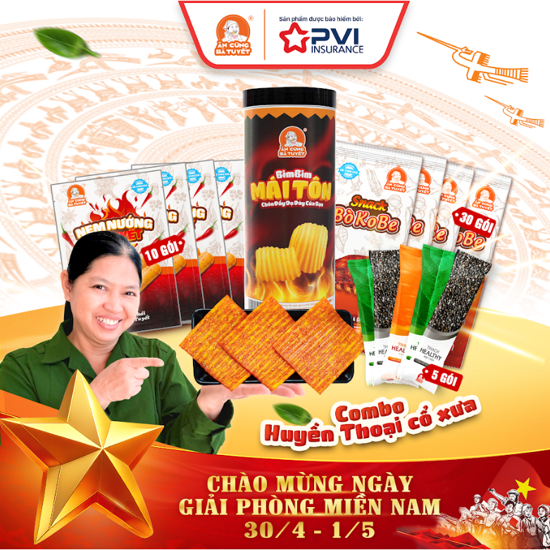 Combo Huyền Thoại Cổ Xưa: 30 gói Snack Bò Kobe+ 10 gói nem nướng+1 hũ ...