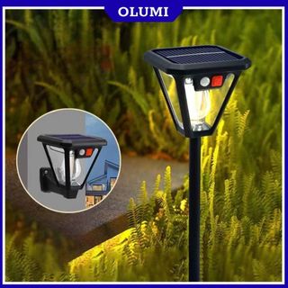Đèn Cắm Vườn Năng Lượng Mặt Trời 3 Chế Độ Sáng Cảm Biến Chuyển Động Người Chống Nước