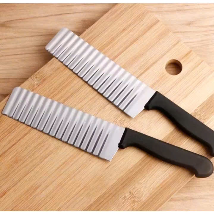 Dao Cắt Thạch Lượn Sóng Inox Dao Cắt Rau Củ Tạo Hình Sóng Trang Trí Món Ăn