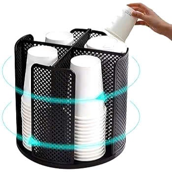 Kệ Úp Cốc Tròn Xoay 360 Độ Cho Quầy Pha Chế – Giá Để Ly Sạch Gọn Gàng Tiện Lợi