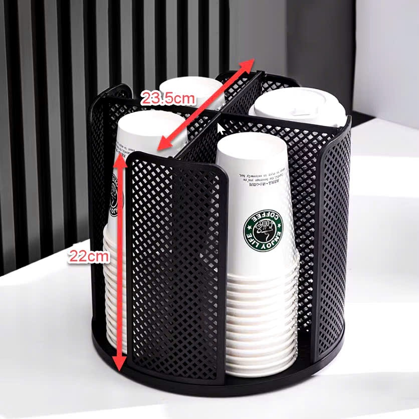 Kệ Úp Cốc Tròn Xoay 360 Độ Cho Quầy Pha Chế – Giá Để Ly Sạch Gọn Gàng Tiện Lợi