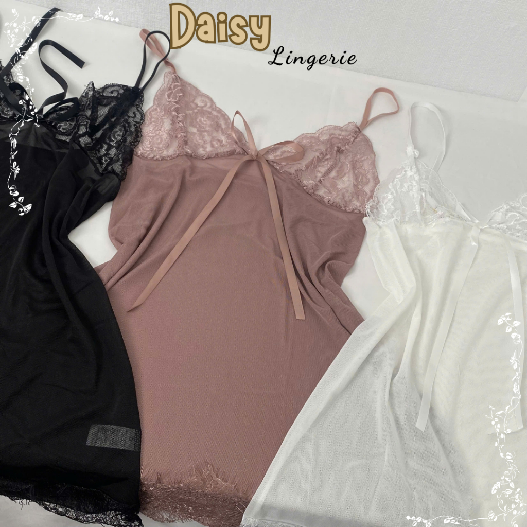 Set Áo Choàng và Váy Ngủ Ren Voan Mềm Mại Combo Đồ Ngủ Ren Daisy - VN142