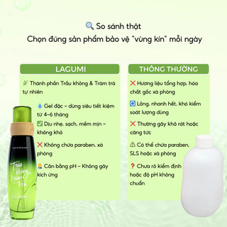 Dung Dịch Vệ Sinh Phụ Nữ Lagumi Trầu Không Tràm Trà 100ml