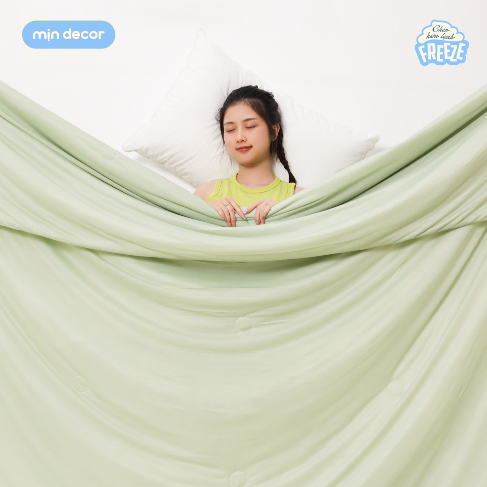 [HOẢ TỐC] Chăn Kem Lạnh Freeze Mịn Decor, Chăn Mùa Hè Mát Lạnh, Mỏng Nhẹ, Kích Thước 2mx2m2