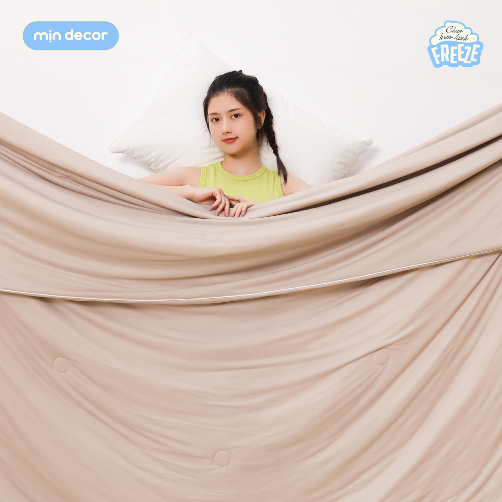 [HOẢ TỐC] Chăn Kem Lạnh Freeze Mịn Decor, Chăn Mùa Hè Mát Lạnh, Mỏng Nhẹ, Kích Thước 2mx2m2