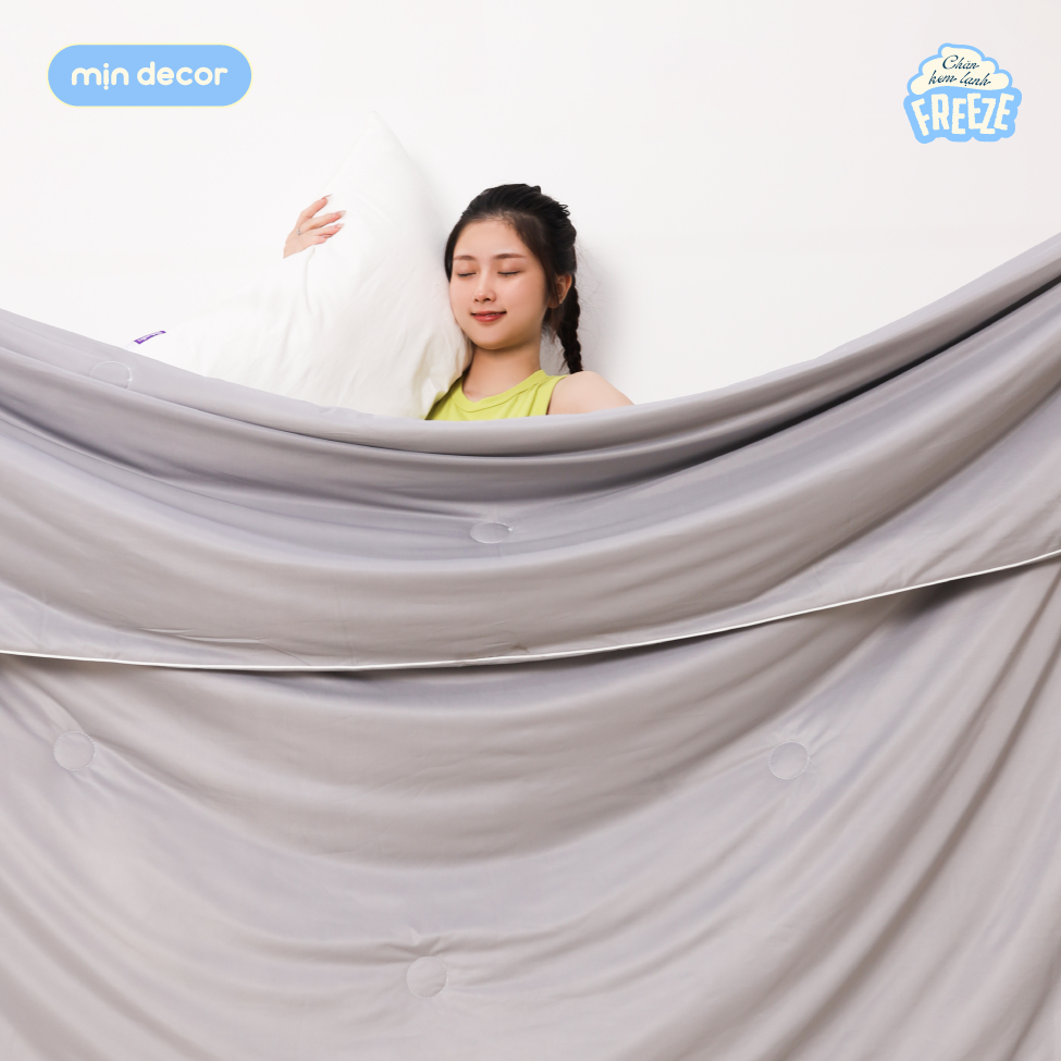 [HOẢ TỐC] Chăn Kem Lạnh Freeze Mịn Decor, Chăn Mùa Hè Mát Lạnh, Mỏng Nhẹ, Kích Thước 2mx2m2