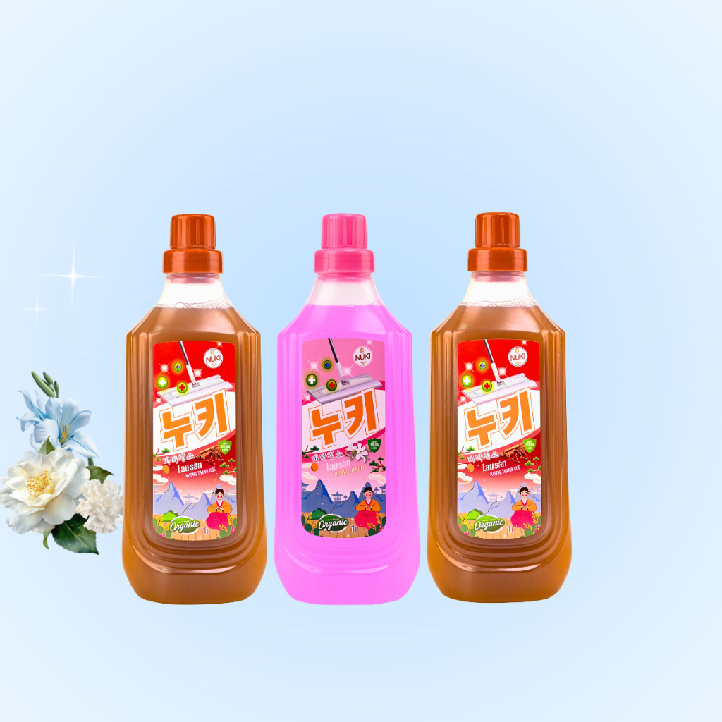 Nước Lau Sàn CN Hàn Quốc NUKI 1000ml, Làm Sạch, Tẩy Vết Bẩn, Đuổi Côn Trùng, Hương Thơm Dịu Nhẹ