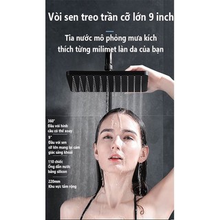 Bộ Vòi Hoa Sen 3 Trong 1 Màu Đen Mờ Đứng Nóng Lạnh Sen Tắm Tăng Áp Cao Tiết Kiệm Nước với Bộ Vòi Xịt Vệ Sinh