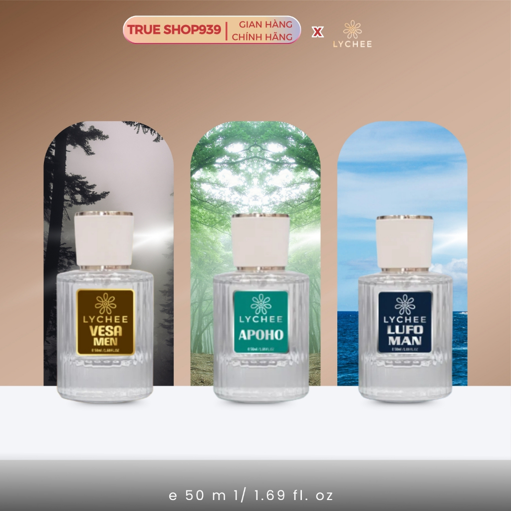 [Mua 5 Tặng 1] Combo 5 chai nước hoa tinh dầu Pháp thơm lâu tinh tế Lychee 50ml
