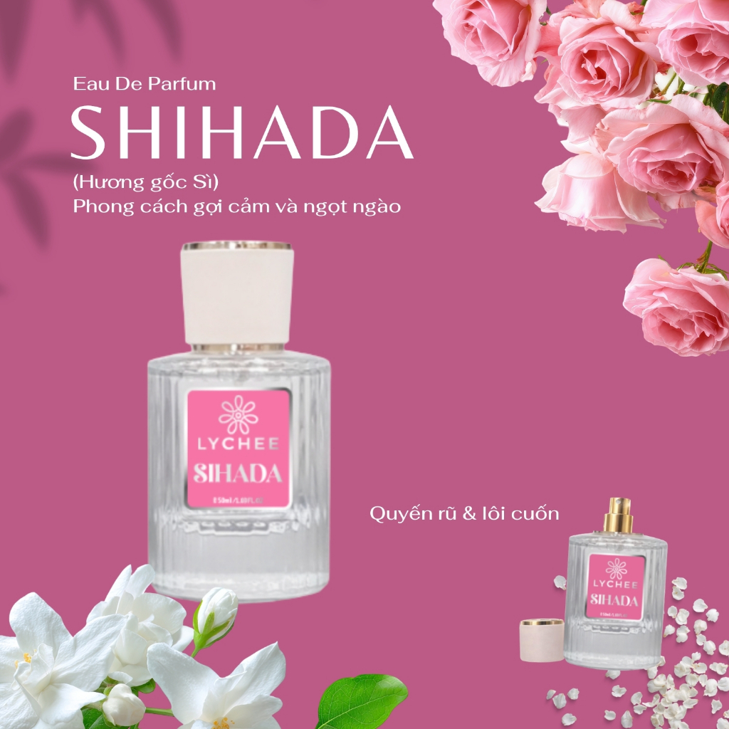 [Mua 5 Tặng 1] Combo 5 chai nước hoa tinh dầu Pháp thơm lâu tinh tế Lychee 50ml