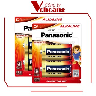 Vỉ 2 Pin Panasonic Alkaline D chống chảy, dung lượng cao - Panasonic LR20T
