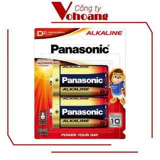 Vỉ 2 Pin Panasonic Alkaline D chống chảy, dung lượng cao - Panasonic LR20T