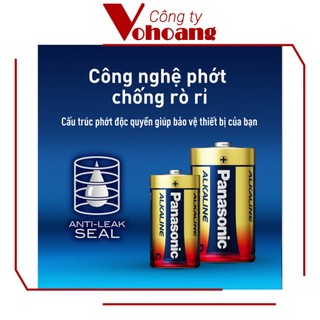Vỉ 2 Pin Panasonic Alkaline D chống chảy, dung lượng cao - Panasonic LR20T