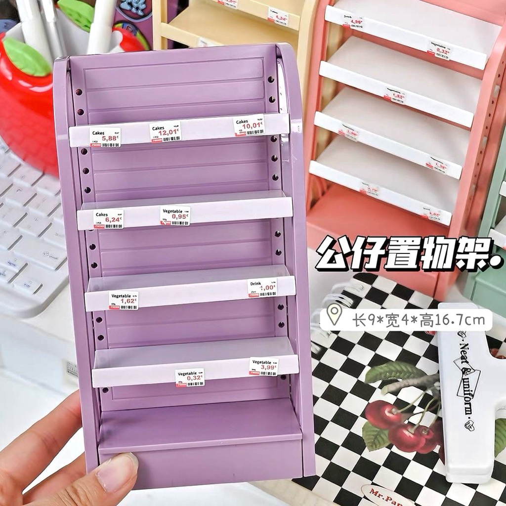Kệ Nhựa Mini Tủ Nhựa Mini Đựng Đồ Đa Năng Tủ Đồ Chơi Siêu Thị Tạp Hoá Đựng Đồ Ăn Chai Nước Mini