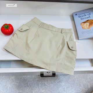 𝐀𝐦𝐛𝐞𝐫 𝐒𝐤𝐢𝐫𝐭 - Chân váy túi hộp, chân váy kaki chữ A ngắn nhien.official NCV00030