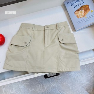 𝐀𝐦𝐛𝐞𝐫 𝐒𝐤𝐢𝐫𝐭 - Chân váy túi hộp, chân váy kaki chữ A ngắn nhien.official NCV00030