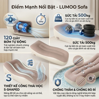 LUMOO Ghế sofa-hơi tự động bơm,Ghế sofa giường Bơm hơi tích hợp Thuận lợi,Chống mài mòn