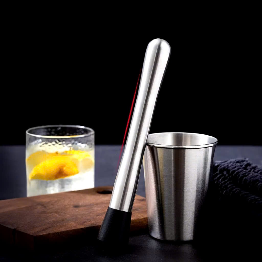 Chày Dầm Bar 21cm Inox – Dụng Cụ Ép Trái Cây Pha Chế Cocktail Trà Sữa