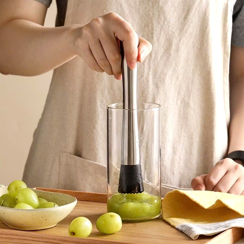 Chày Dầm Bar 21cm Inox – Dụng Cụ Ép Trái Cây Pha Chế Cocktail Trà Sữa