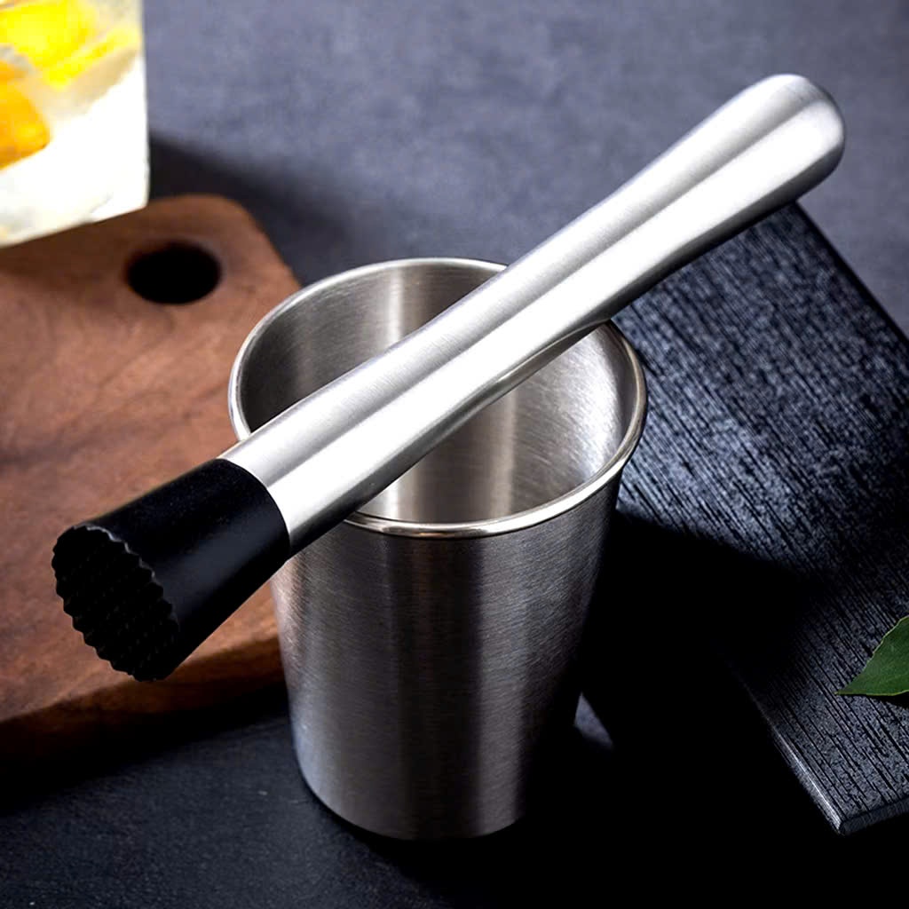 Chày Dầm Bar 21cm Inox – Dụng Cụ Ép Trái Cây Pha Chế Cocktail Trà Sữa
