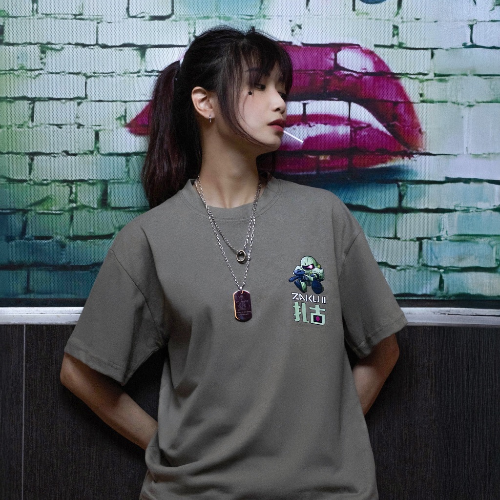 Áo thun Zaku II Nam Nữ Unisex Form Rộng Oversized