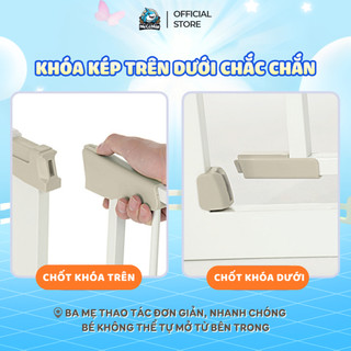(Mẫu Mới) Thanh Chắn Cửa, Thanh Chắn Cầu Thang Pakey Dễ Lắp Đặt Không Khoan Tường, Bảo Vệ Bé An Toàn