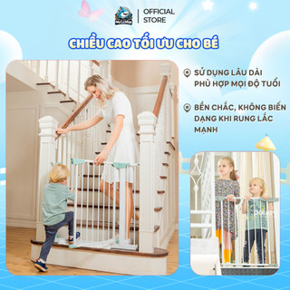 (Mẫu Mới) Thanh Chắn Cửa, Thanh Chắn Cầu Thang Pakey Dễ Lắp Đặt Không Khoan Tường, Bảo Vệ Bé An Toàn