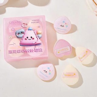 Mút Trang Điểm Gecomo Bông Mút Mini Phấn Phủ Mút Che Khuyết Điểm Đám Mây Dễ Thương (5 miếng)
