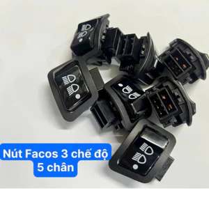Nút công tắc đèn, pha cốt xe mới 3 chế độ 5 chân jack