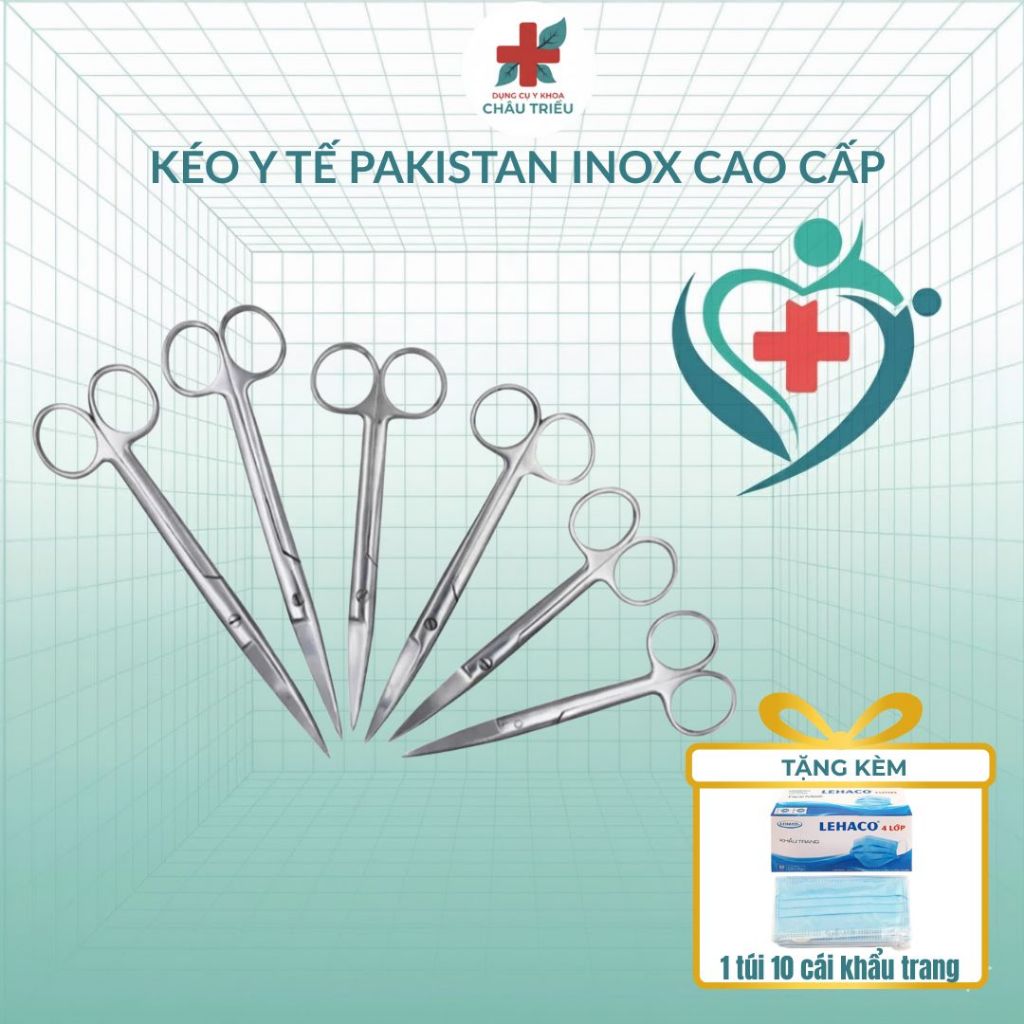 Kéo Y Tế Pakistan Inox Cao Cấp | Cong - Thẳng | Dụng Cụ Y Tế | Shopee ...