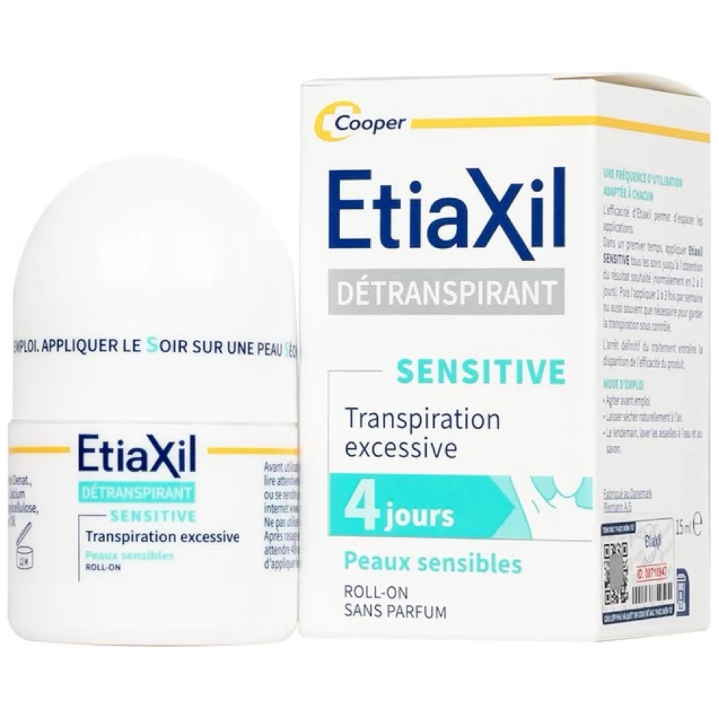 Lăn nách khử mùi Etiaxil ngăn đổ mồ hôi không bết dính, ố vàng dành cho nam nữ 15ml IS12