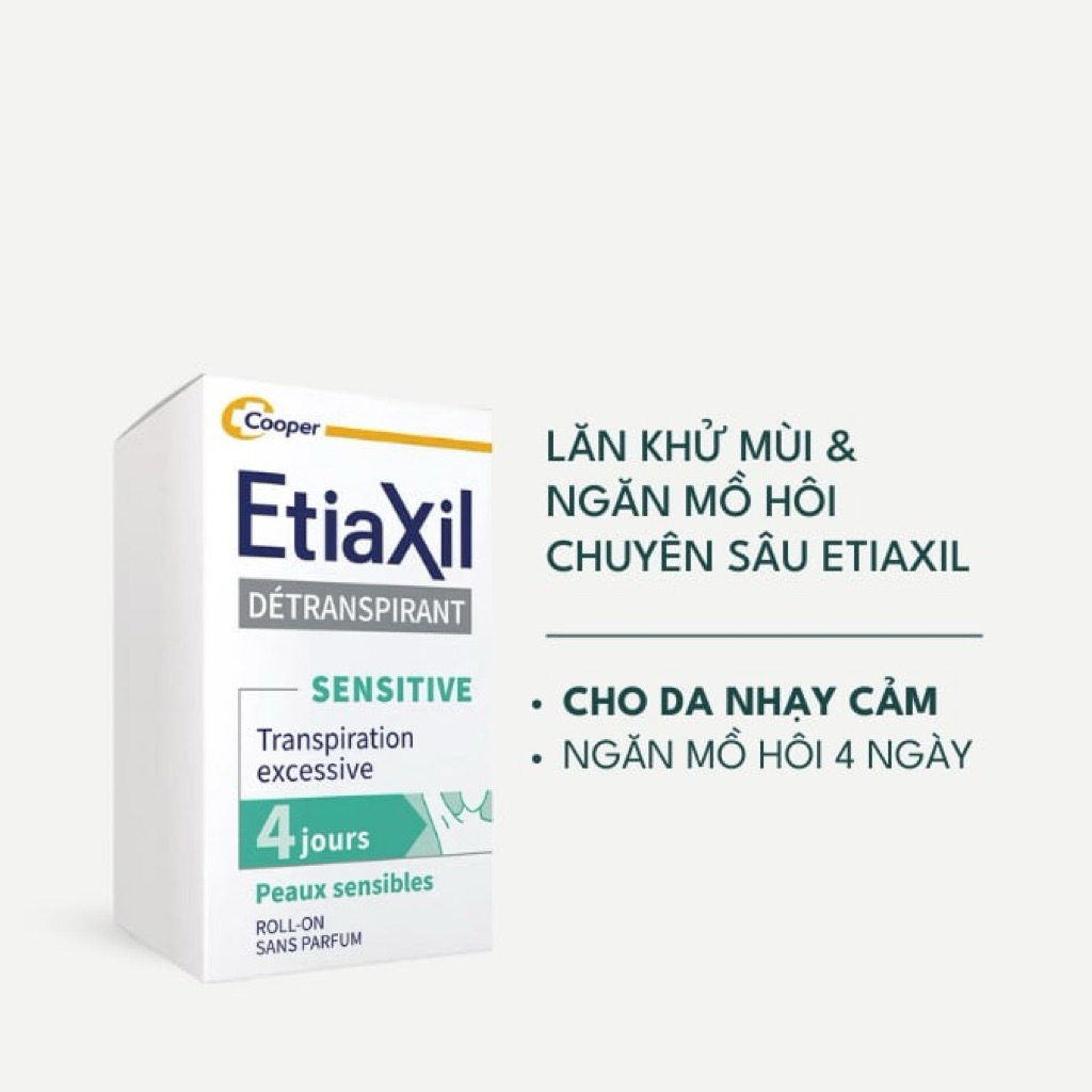 Lăn nách khử mùi Etiaxil ngăn đổ mồ hôi không bết dính, ố vàng dành cho nam nữ 15ml IS12