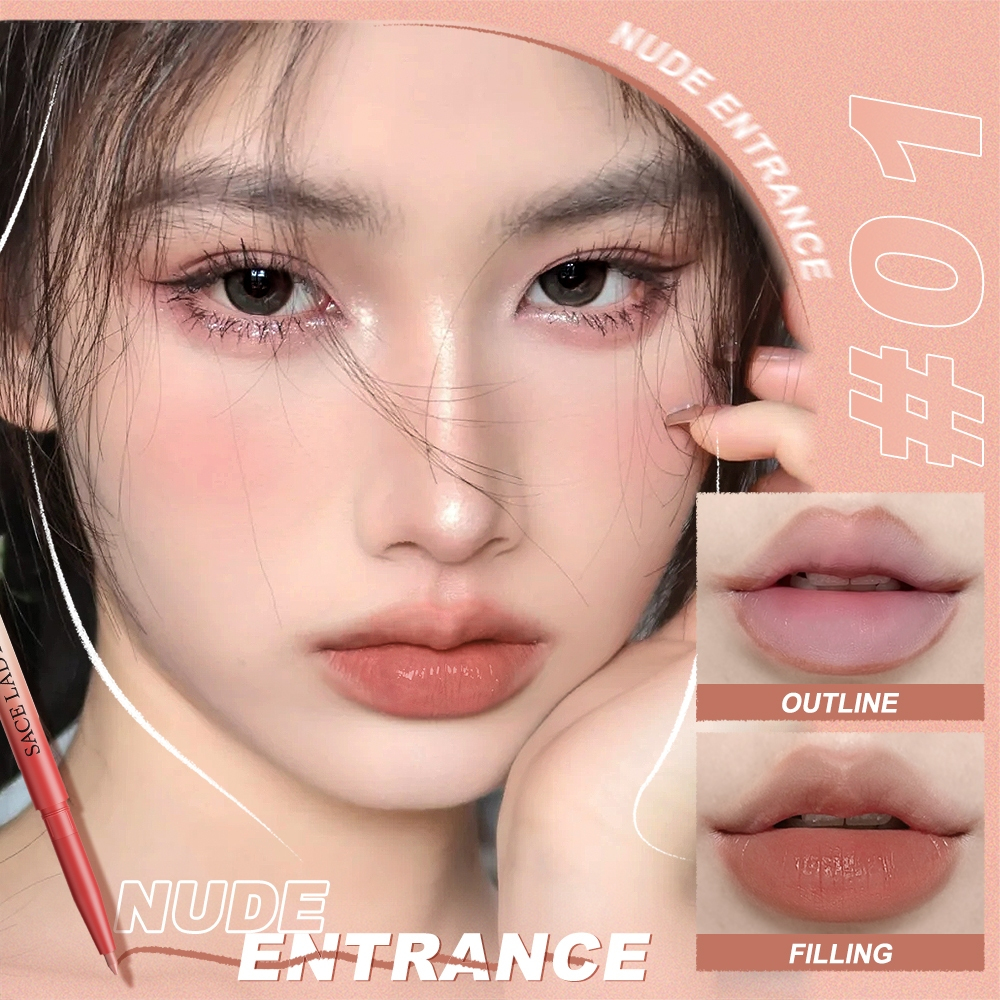 Chì Kẻ Viền Môi SACE LADY Bút kẻ môi Sắc Tố Cao Kết cấu mịn màng Trang Điểm Cho Nữ 0.2G