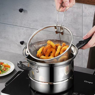 Nồi inox đa năng có xửng hấp và rổ lọc, nồi luộc mì, hấp thực phẩm tiện lợi cho gia đình