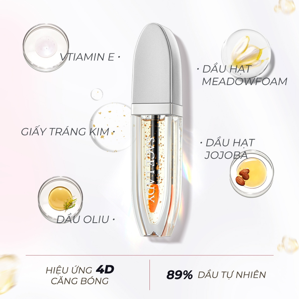 Son Dưỡng Môi SACE LADY Bền Vững Chống Thấm Nước Đổi Màu Môi Trang Điểm 3.3g